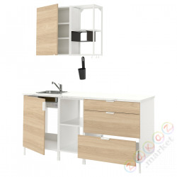 ⭐ENHET⭐Кухня, белый/подражание. дуб, 183x63.5x222 cm⭐ИКЕА-59337420