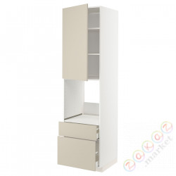 ⭐METOD / MAXIMERA⭐Утром доктора/2fr/Мы бы/в шу, белый/Havstorp бежевый, 60x60x220 cm⭐ИКЕА-79463870