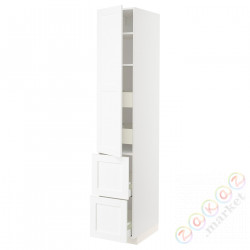 ⭐METOD / MAXIMERA⭐H пополам/4 шу/Drz/2 fr, белый Enköping/белый имитация дерева, 40x60x220 cm⭐ИКЕА-29473555