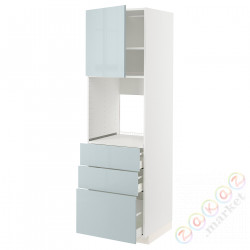 ⭐METOD / MAXIMERA⭐Кабинет высокой температуры/Drz/3 шу, белый/Kallarp jasnoсерый-синий, 60x60x200 cm⭐ИКЕА-79479606