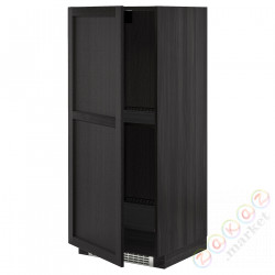 ⭐METOD⭐Шкаф, высокий лед/проживающий, черный/Lerhyttan черный морилка, 60x60x140 cm⭐ИКЕА-69260745