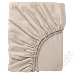 ⭐NATTJASMIN⭐Простыня на резинке на резинке, светло-бежевый, 90x200 cm⭐ИКЕА-10442743