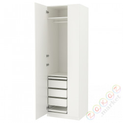 ⭐PAX / FORSAND⭐Комбинация шкафов, белый/белый, 75x60x236 cm⭐ИКЕА-89481897