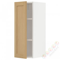 ⭐METOD⭐Навесной шкаф с полками, белый/Forsbacka дуб, 30x80 cm⭐ИКЕА-79509364