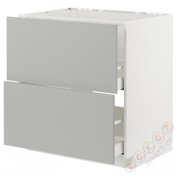 ⭐METOD / MAXIMERA⭐Стандартный злотый + 2 цифры/2шу, белый/Havstorp светло-серый, 80x60 cm⭐ИКЕА-39538226