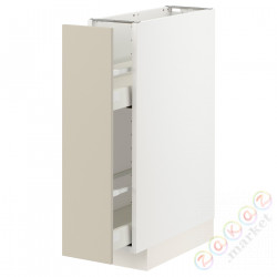 ⭐METOD / MAXIMERA⭐Кабинет ул./wysuwане wyposażenт.е.доб, белый/Havstorp бежевый, 20x60 cm⭐ИКЕА-09426517