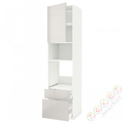 ⭐METOD / MAXIMERA⭐я шел/микр сDrz/2 шу, белый/Ringhult светло-серый, 60x60x240 cm⭐ИКЕА-69460947