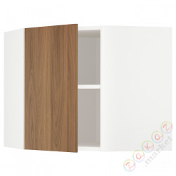 ⭐METOD⭐Навесной угловой шкаф с полками, белый/Tistorp подражаниеacja коричневыйowego орехa, 68x60 cm⭐ИКЕА-69519603