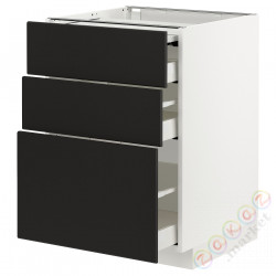 ⭐METOD / MAXIMERA⭐Кабинет ул. сwysuwanym blatem/3шу, белый/Кунгсбака антрацит, 60x60 cm⭐ИКЕА-39433663