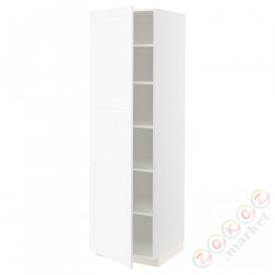 ⭐METOD⭐Высокий шкаф/полки, белый Enköping/белый имитация дерева, 60x60x200 cm⭐ИКЕА-79473510