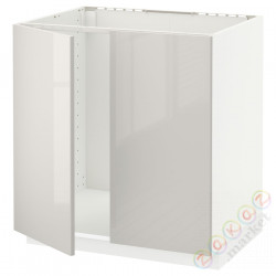 ⭐METOD⭐Шшш раковина/2 Drz, белый/Ringhult светло-серый, 80x60 cm⭐ИКЕА-49459935