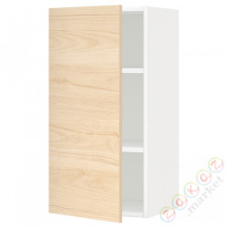 ⭐METOD⭐Навесной шкаф с полками, белый/Askersund яркий узор ясеня, 40x80 cm⭐ИКЕА-89456727