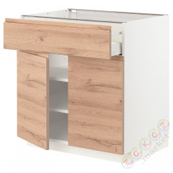 ⭐METOD / MAXIMERA⭐Затененный ящик/2 Drz, белый/Voxtorpподражание. дуб, 80x60 cm⭐ИКЕА-59460815