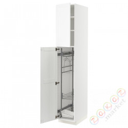 ⭐METOD⭐Высокий шкаф/домашний интерьер, белый Enköping/белый имитация дерева, 40x60x220 cm⭐ИКЕА-89473524