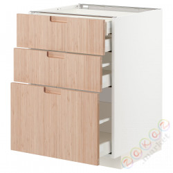 ⭐METOD / MAXIMERA⭐3 пт/2n/śr/в шу, белый/Fröjered яркий бамбук, 60x60 cm⭐ИКЕА-69330220