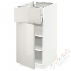 ⭐METOD / MAXIMERA⭐Кабинет stj/дверь, белый/Ringhult светло-серый, 40x60 cm⭐ИКЕА-19457216