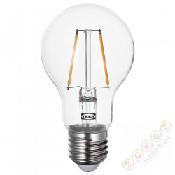 ⭐LUNNOM⭐Żarówka LED E27 150 люмен, прозрачный шар⭐ИКЕА-90539345