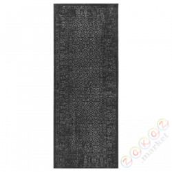 ⭐KYNDBY⭐Ковровая дорожка сkrótkim włosiem, патинированный серый/цветочный узор, 80x200 cm⭐ИКЕА-10453147