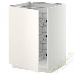 ⭐METOD⭐Гардероб с проволочной корзиной, белый/Веддинге белый, 60x60 cm⭐ИКЕА-29461208