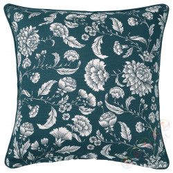 ⭐IDALINNEA⭐Наволочка, синий/белый/цветочный узор50x50 cm⭐ИКЕА-00472523