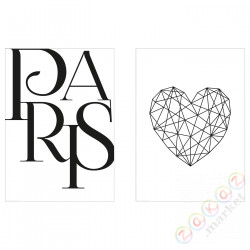 ⭐BILD⭐Плакат, Paryż сердце, 40x50 cm⭐ИКЕА-50446923