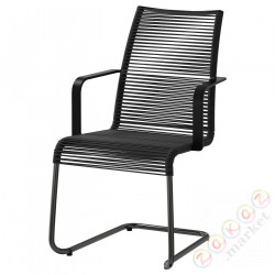 ⭐VASMAN⭐Стул с подлокотниками, людоед., черный⭐ИКЕА-40211637