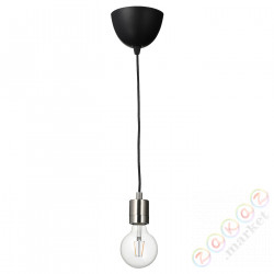 ⭐SKAFTET / LUNNOM⭐Подвесной светильник сżarówką, никелированная/прозрачный шар⭐ИКЕА-69494424