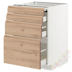 ⭐METOD / MAXIMERA⭐Кабинет ул. сwysuwanym blatem/3шу, белый/Voxtorpподражание. дуб, 60x60 cm⭐ИКЕА-09433382