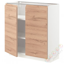 ⭐METOD⭐Кабинет stj/полки/2 дверь, белый/Voxtorpподражание. дуб, 80x37 cm⭐ИКЕА-59466025