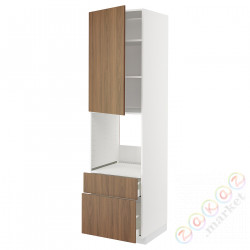 ⭐METOD / MAXIMERA⭐Утром доктора/2fr/Мы бы/в шу, белый/Tistorp подражаниеacja коричневыйowego орехa, 60x60x220 cm⭐ИКЕА-89519070