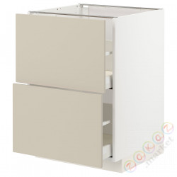 ⭐METOD / MAXIMERA⭐Sсstj 2fr/2в шу, белый/Havstorp бежевый, 60x60 cm⭐ИКЕА-49426600
