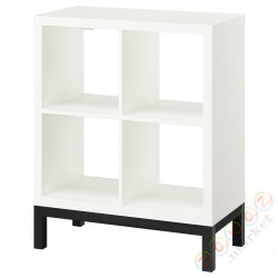 ⭐KALLAX⭐Книжный шкаф с ramą nośną, белый/черный, 77x94 cm⭐ИКЕА-09442640