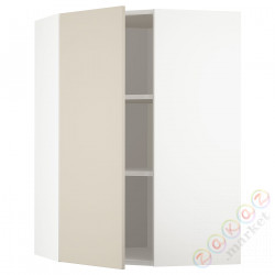 ⭐METOD⭐Навесной угловой шкаф с полками, белый/Havstorp бежевый, 68x100 cm⭐ИКЕА-79426496