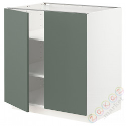⭐METOD⭐Кабинет stj/полки/2 дверь, белый/Bodarp серо-зеленый, 80x60 cm⭐ИКЕА-49465154