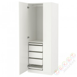 ⭐PAX / FORSAND⭐Комбинация шкафов, белый/белый, 75x60x201 cm⭐ИКЕА-29481895