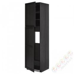 ⭐METOD⭐Shah ic с2 Drz, черный/Lerhyttan черный морилка, 60x60x220 cm⭐ИКЕА-99459626