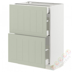 ⭐METOD / MAXIMERA⭐Кабинет stj 2fr/3шу, белый/Stensund светло-зеленый, 60x37 cm⭐ИКЕА-09486771