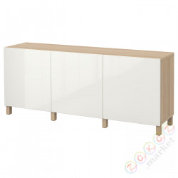 ⭐BESTA⭐Сочетание с дверь, под беленый дуб/Selsviken/Stubbarp блеск/белый, 180x42x74 cm⭐ИКЕА-79139834