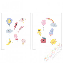 ⭐BILD⭐Плакат, szczęśliwe postacie, 40x50 cm⭐ИКЕА-70545385