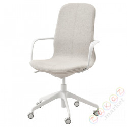 ⭐LANGFJALL⭐Стул konferencyjne ссвязаныokiet., Gunnared бежевый/белый⭐ИКЕА-09252791