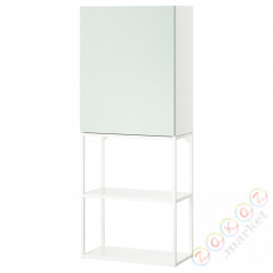 ⭐ENHET⭐Книжный шкаф, белый/бледно-серо-зеленый, 60x32x150 cm⭐ИКЕА-19547948