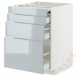 ⭐METOD / MAXIMERA⭐Кабинет ул. сwysuwanym blatem/3шу, белый/Kallarp jasnoсерый-синий, 60x60 cm⭐ИКЕА-49479410