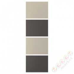 ⭐MEHAMN⭐4 панели для каркаса Drzв и скольжение, темно-серый/бежевый, 75x236 cm⭐ИКЕА-30510910