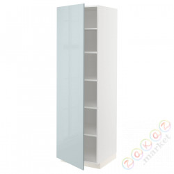 ⭐METOD⭐Высокий шкаф/полки, белый/Kallarp jasnoсерый-синий, 60x60x200 cm⭐ИКЕА-29479680