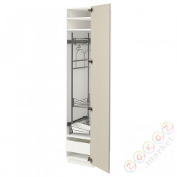 ⭐METOD / MAXIMERA⭐Высокий шкаф/домашний интерьер, белый/Havstorp бежевый, 40x60x200 cm⭐ИКЕА-49426761