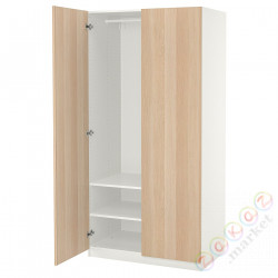 ⭐PAX / FORSAND⭐Гардероб, белый/под беленый дуб, 100x60x201 cm⭐ИКЕА-69500646