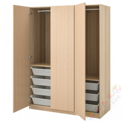 ⭐PAX / FORSAND⭐Гардероб, под беленый дуб/под беленый дуб, 150x60x201 cm⭐ИКЕА-59286091