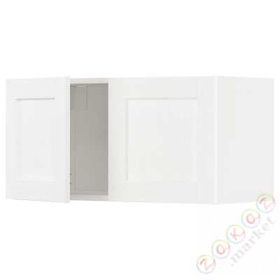 ⭐METOD⭐настенный шкаф/2 дверь, белый Enköping/белый имитация дерева, 80x40 cm⭐ИКЕА-99473463