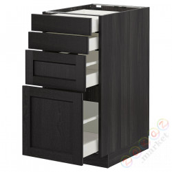 ⭐METOD / MAXIMERA⭐Бывший 4 пт/4шу, черный/Lerhyttan черный морилка, 40x60 cm⭐ИКЕА-79260033