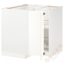 ⭐METOD⭐Тумба угловая с каруселью, белый/Vallstena белый, 88x88 cm⭐ИКЕА-39507239